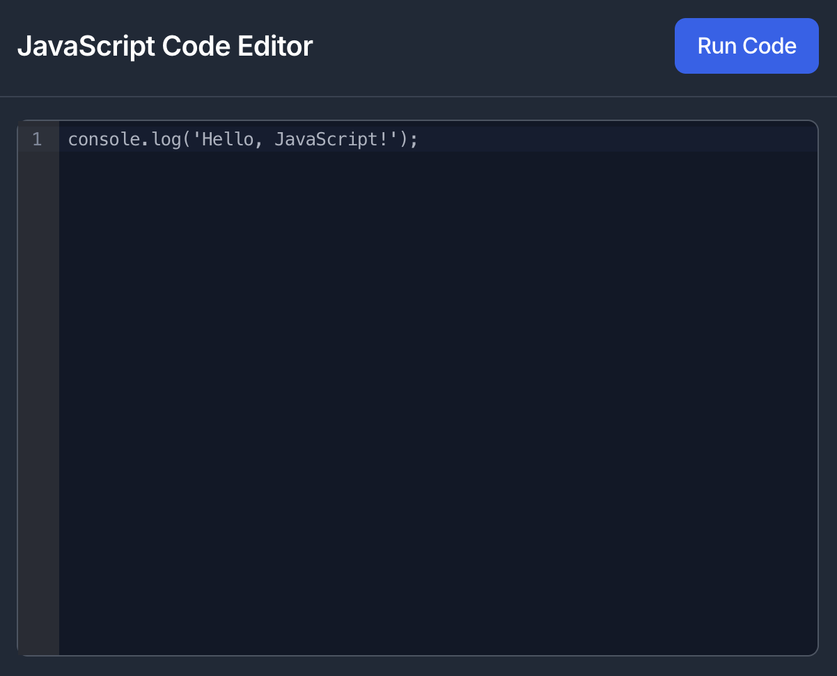 Online Javascript Compiler